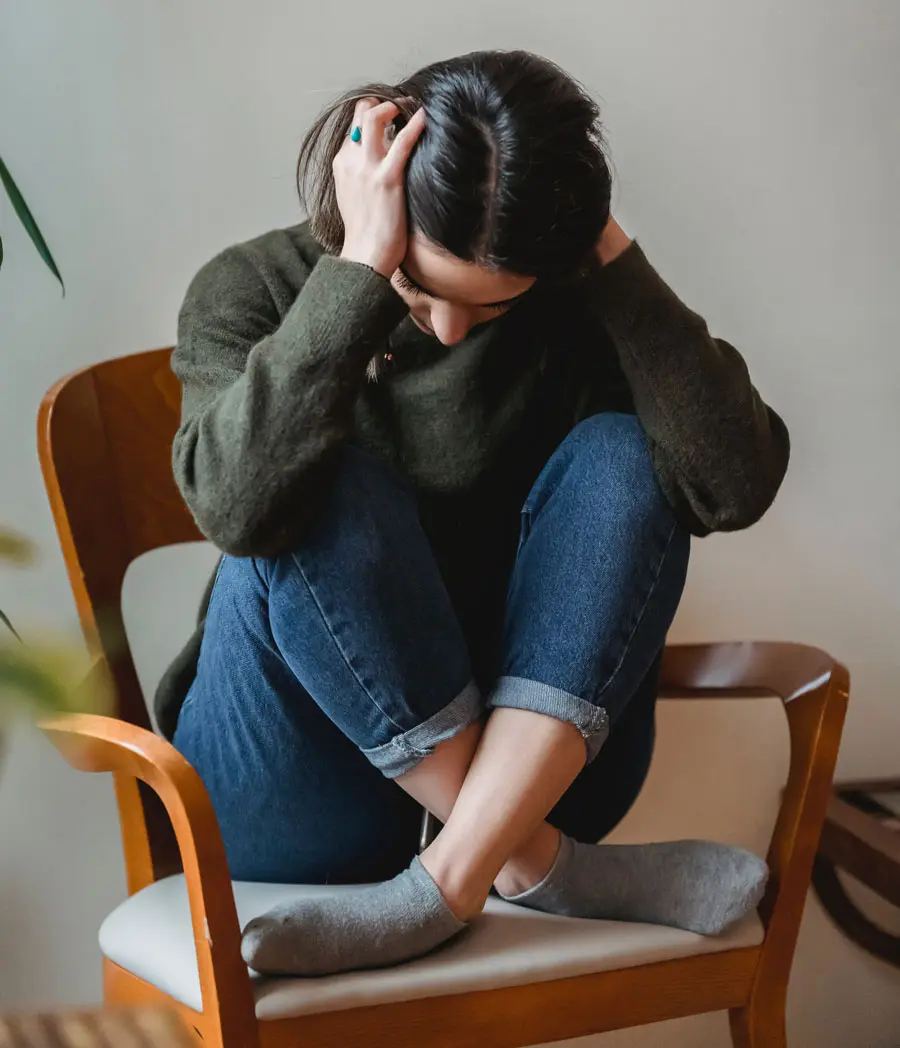 Person who survived trauma and feels pain